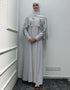 Modest Abaya Dress with Sequined Cloak